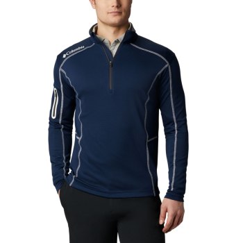 Pánské Svetry Columbia Omni-Wick Shotgun Quarter-Zip Tmavě Blankyt RDEVAI024